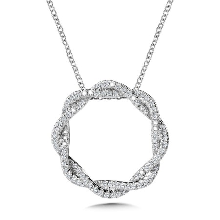 Round Spiral Diamond Gratitude Pendant