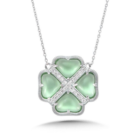 Sterling Silver Artisan Clover Pendant - PSS009-W