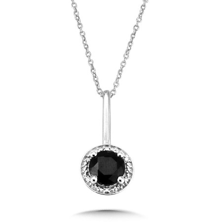 Sterling Silver Diamond Halo Pendant