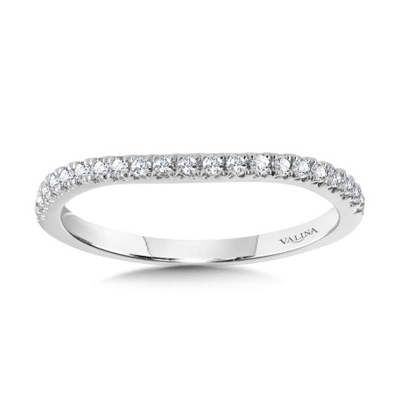 Valina Round - Curved Diamond Wedding Band - R1118BW-SR