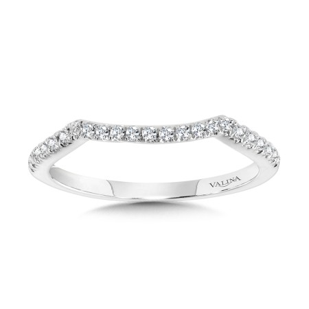 Valina Round - Curved Diamond Wedding Band - R1130BW-SR