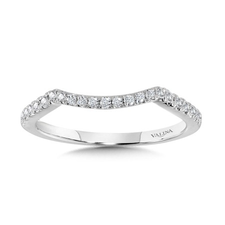 Valina Round - Curved Diamond Wedding Band - R1131BW-SR