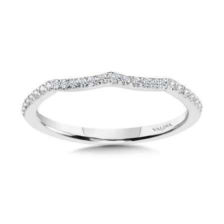 Valina Round - Curved Diamond Wedding Band - R1133BW-SR