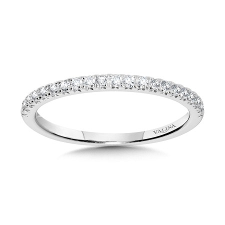 Valina Round - Straight Diamond Wedding Band - R1149BW-SR