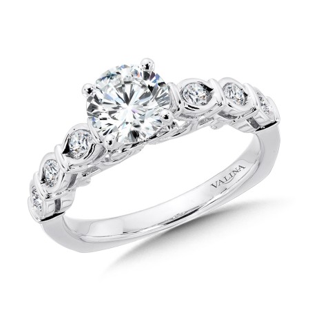 Valina Straight Diamond Engagement Ring - R1075W