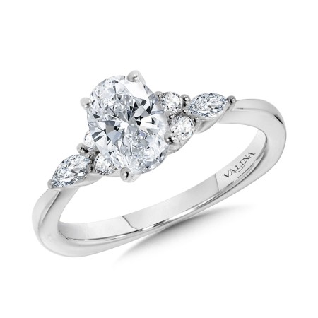 Valina Tapered Diamond Engagement Ring - R1106W