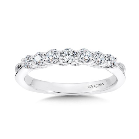 Valina Tapered Straight Diamond Wedding Band - R1089BW