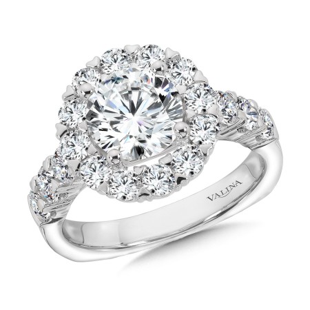 Valina Unique Diamond Halo Engagement Ring - R1080W