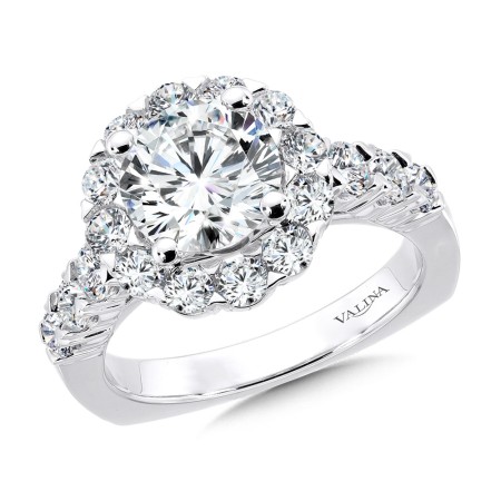 Valina Unique Diamond Halo Engagement Ring - R1081W
