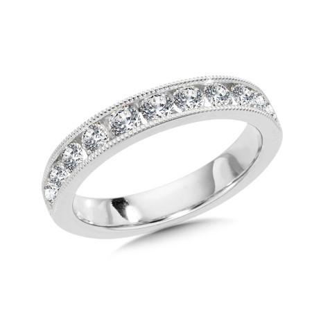 0.15 - 1.00 TDW - Channel Set Round Diamond Wedding Bands